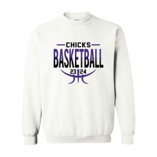 Pleasant Hill MS 2023 Basketball Crewneck Sweatshirt (White)