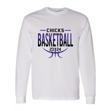 Pleasant Hill MS 2023 Basketball Long-sleeved T (White)