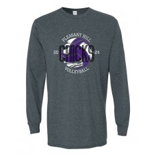 Pleasant Hill 2024 Volleyball MS Long-sleeved T (Dark Heather)